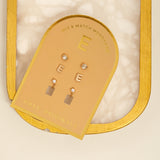 Monogram Earring Set E in Silver