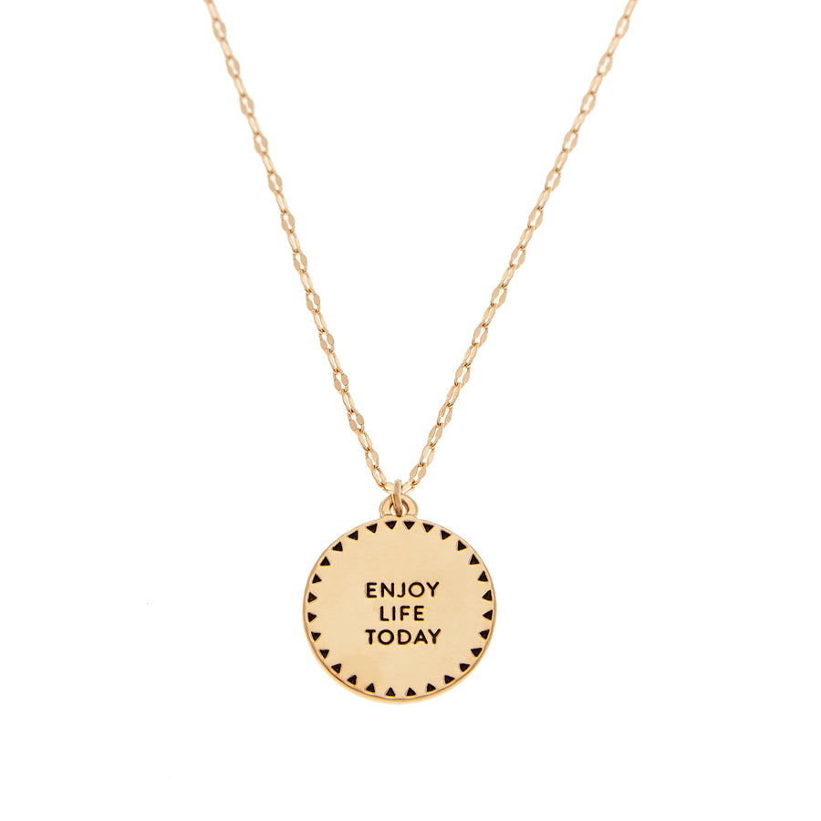 Enjoy Life Necklace in Gold