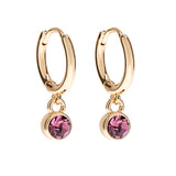 February Birthstone Earrings in Gold