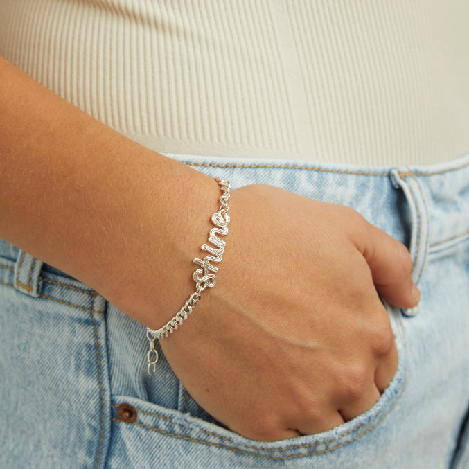 Find Your Shine Bracelet in Silver
