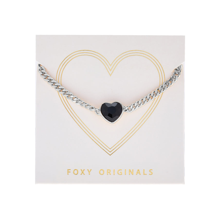 Freya Necklace in Black/Silver