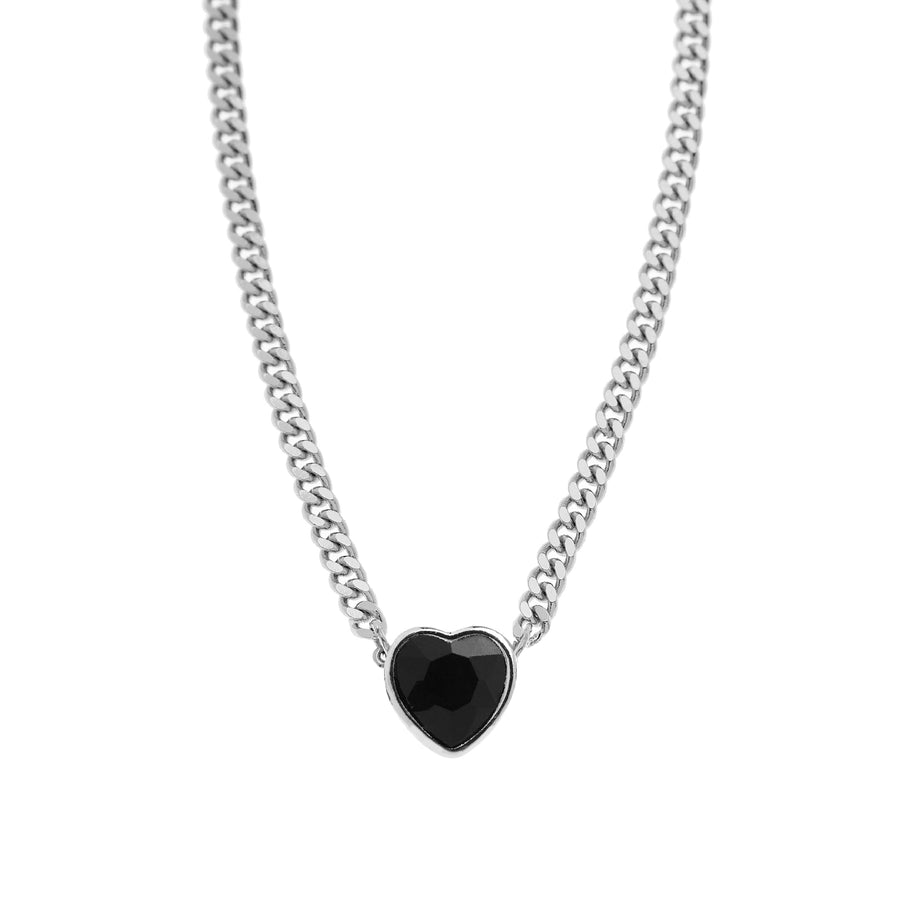 Freya Necklace in Black/Silver