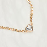 Freya Necklace in Crystal/Gold