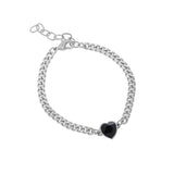 Freya Bracelet in Black/Silver