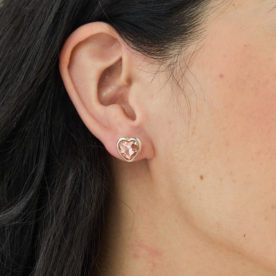 Freya Earrings in Rose/Silver