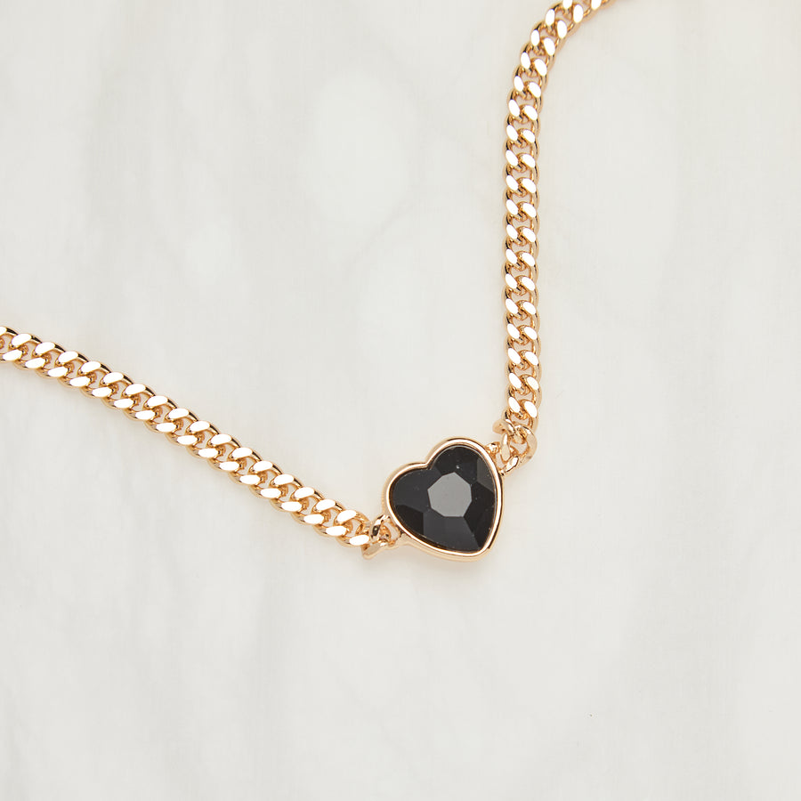 Freya Necklace in Black/Gold