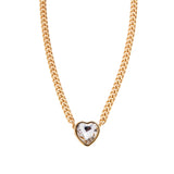 Freya Necklace in Crystal/Gold