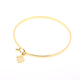 Maple Leaf Bangle in Gold