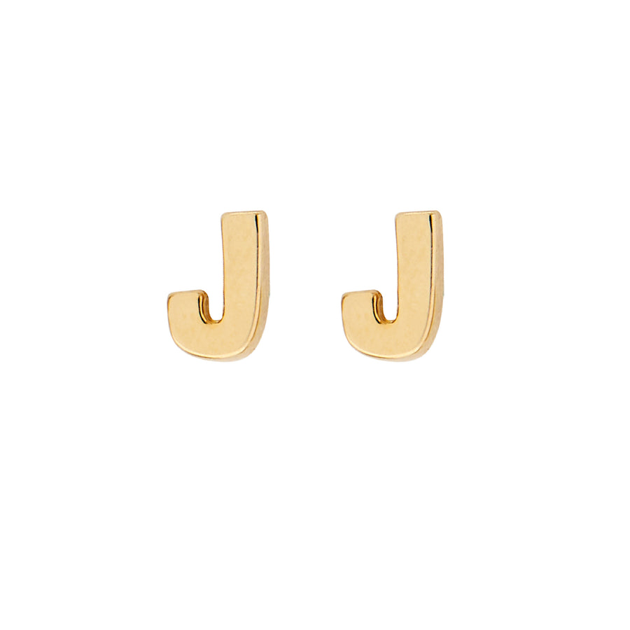 Monogram Earring Set J in Gold