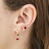 January Birthstone Earrings in Gold