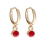 July Birthstone Earrings in Gold