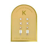 Monogram Earring Set K in Silver
