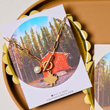 Maple Leaf Toggle Necklace in Gold