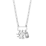 Love Charm Necklace in Silver