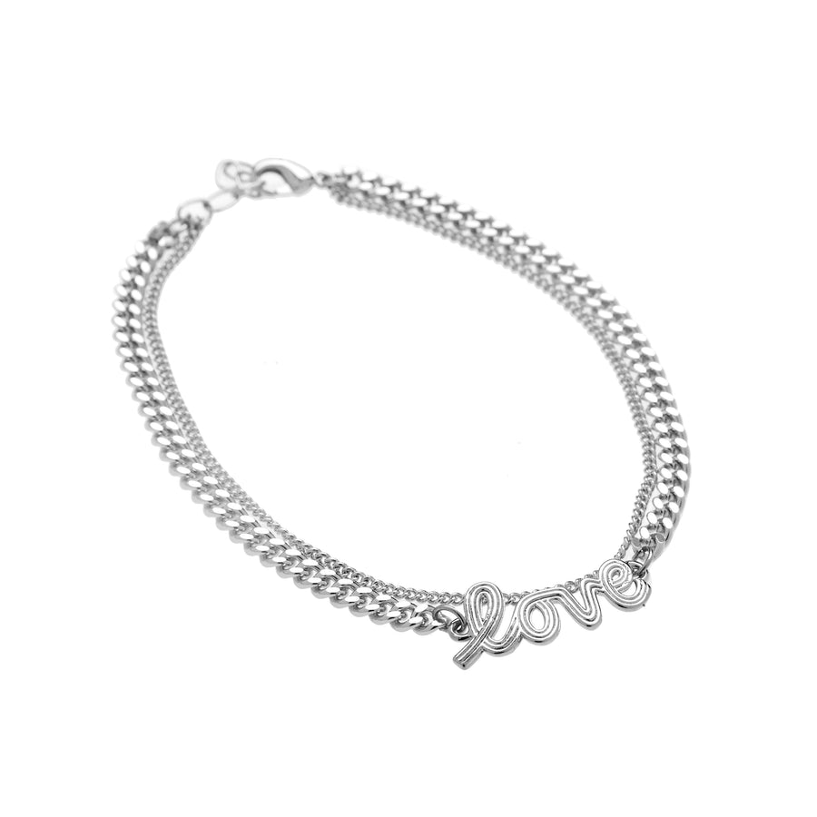 Find Your Love Anklet in Silver