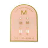 Monogram Earring Set M in Gold