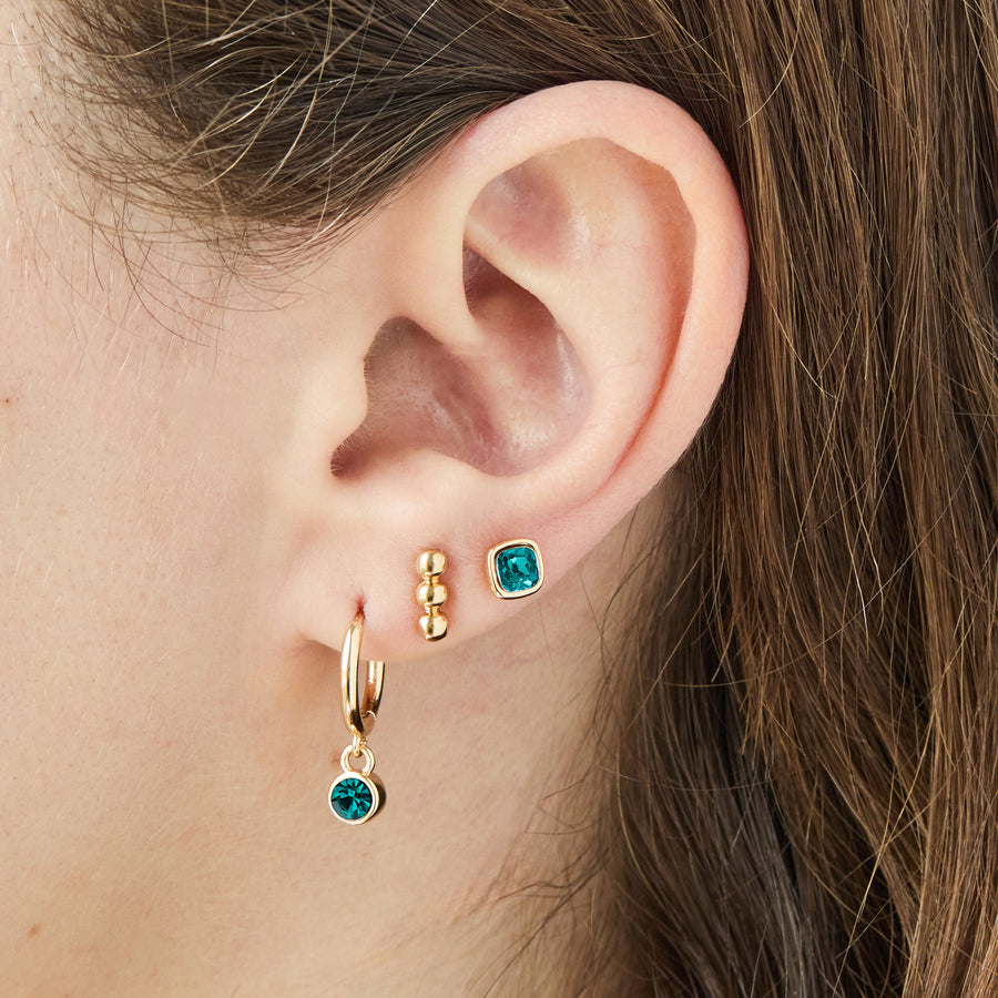 May Birthstone Earrings in Gold