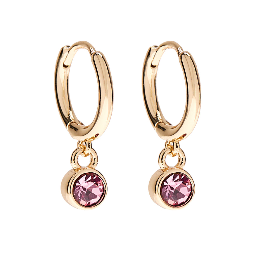 October Birthstone Earrings in Gold