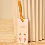 Pickleball Stud Earrings in Gold