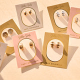 Rosette Earrings in Silver