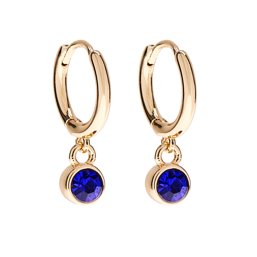 September Birthstone Earrings in Gold