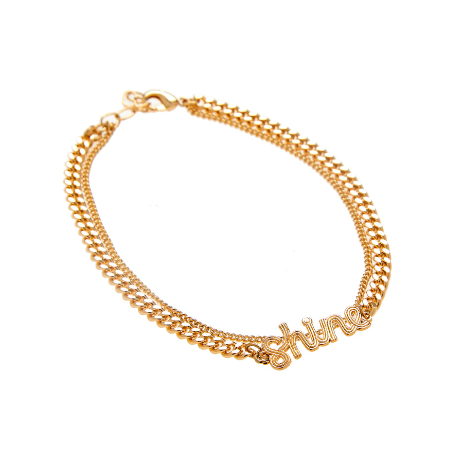 Find Your Shine Anklet in Gold