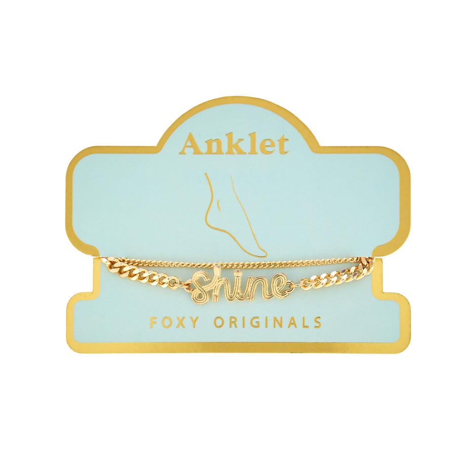 Find Your Shine Anklet in Gold