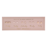 Days of the Week Earring Set in Gold