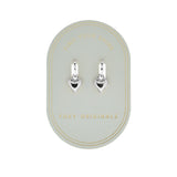 Sweetheart Earrings in Silver