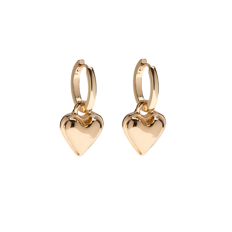 Sweetheart Earrings in Gold