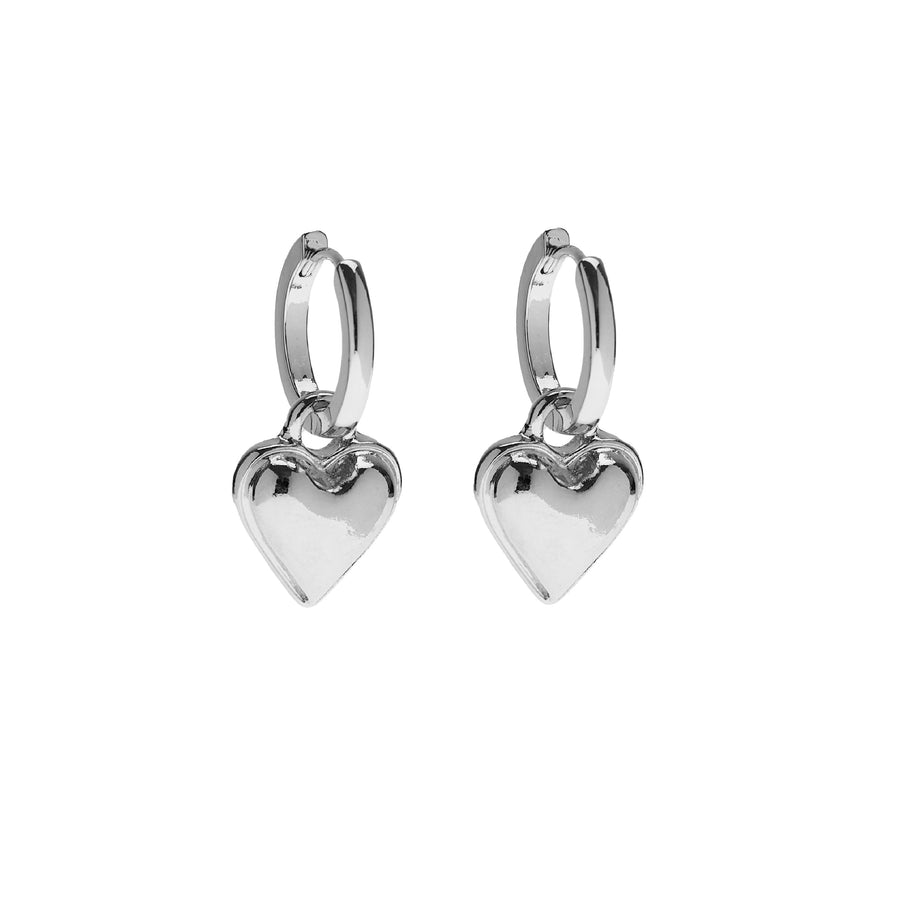 Sweetheart Earrings in Silver