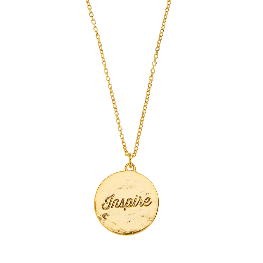 Teachers Inspire Necklace in Gold