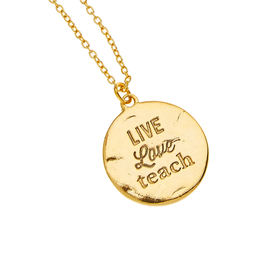 Teachers Inspire Necklace in Gold