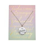 Teachers Inspire Necklace in Silver