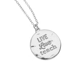 Teachers Inspire Necklace in Silver