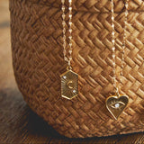 Sky and Moon Necklace in Gold