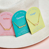 Aries Zodiac Necklace in Gold