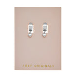 Puffy Heart Earrings in Silver