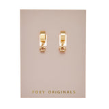 Puffy Flower Earrings in Gold