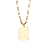 Love Ya Staple Chain Necklace in Gold