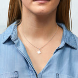 Maple Leaf Charm Necklace in Silver