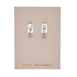 Puffy Flower Earrings in Silver