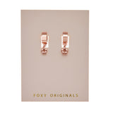 Puffy Flower Earrings in Rose Gold