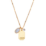 April Birthstone Necklace in Gold