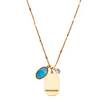 December Birthstone Necklace in Gold