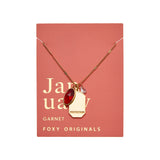 January Birthstone Necklace in Gold
