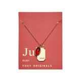 July Birthstone Necklace in Gold