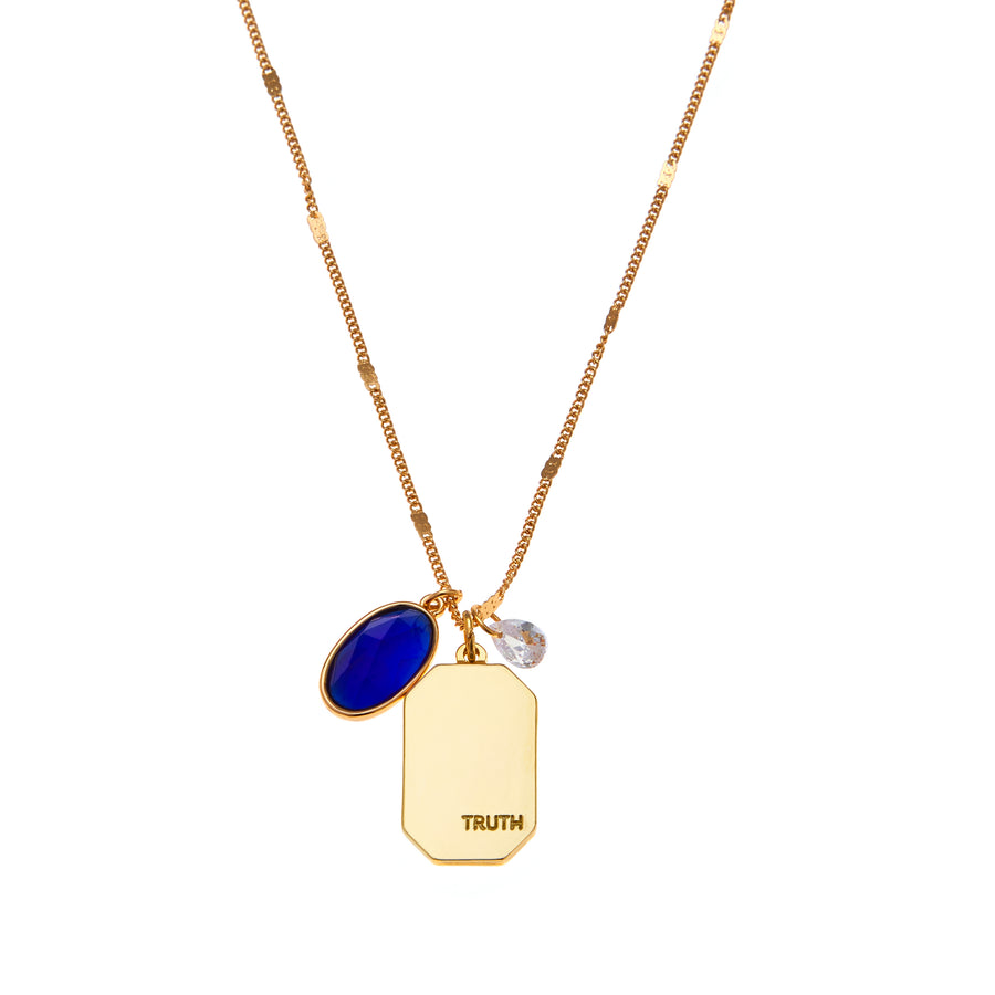 September Birthstone Necklace in Gold