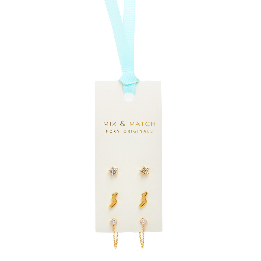 Bowie Mix & Match Earrings in Gold