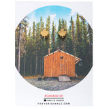 Maple Leaf Stud Earrings in Gold